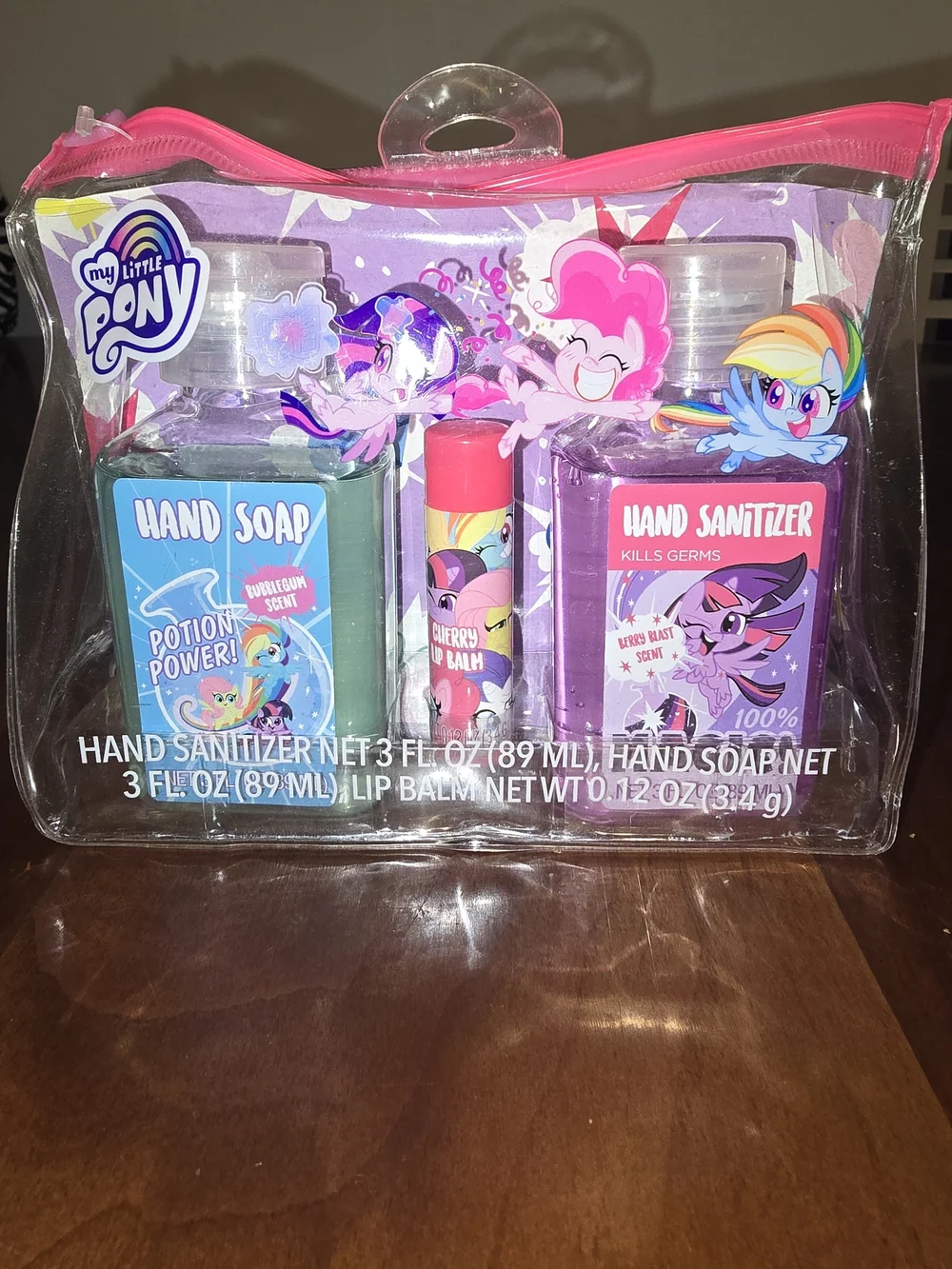 My Little Pony Hand Soap, Hand Sanitizer & Lip Balm Set - Pink/Blue
